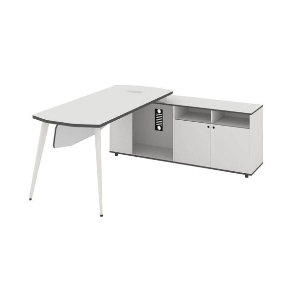 Modern Executive Office Desk with Metal Legs