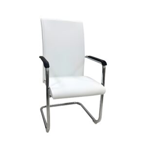 Elegant White Guest Office Chair