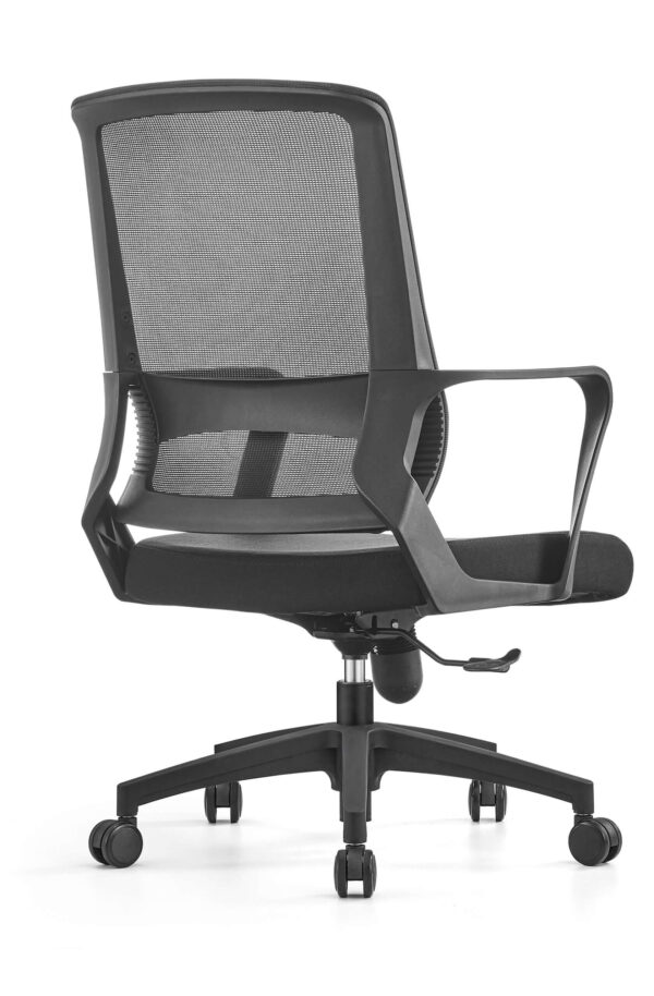 Executive Swivel Comfort Chair with Wheels and Armrests ? Black
