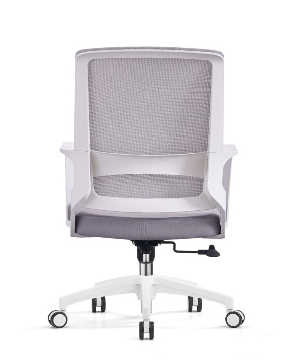 Executive Swivel Comfort Chair with Wheels and Armrests ? White