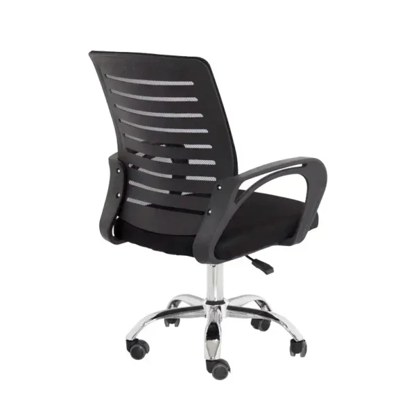 Medium-Back Black Revolving Office Chair