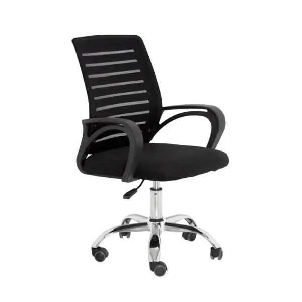 Medium-Back Black Revolving Office Chair