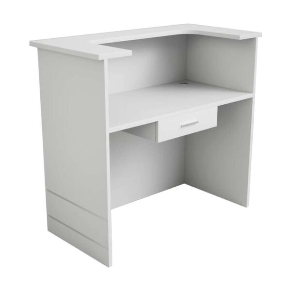 Evergreen Custom Solid Surface Reception Desk White