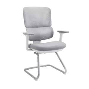 Mesh Guest Office Chair with Lifted Armrests and Lumbar Support