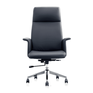 Ergonomic High-Density Leather Swivel Office Chair