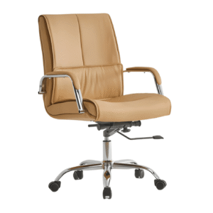 Sleek PU Leather Mid-Back Office Chair