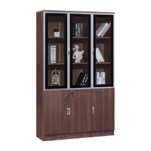 Brown 3-Door Front Office Cabinet
