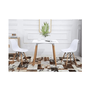 Compact 3-Piece Dining Set with Square Table and 2 Chairs