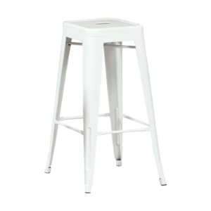 75cm Antique Metal Bar Stool with Square Seat