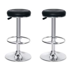 Black PU Leather Arm Bar Stool ? Adjustable