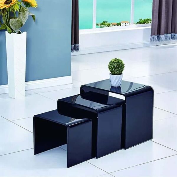 Nesting Glass Coffee Table Set