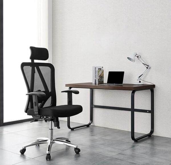 High-Back Mesh Office Chair with Thick Seat Cushion