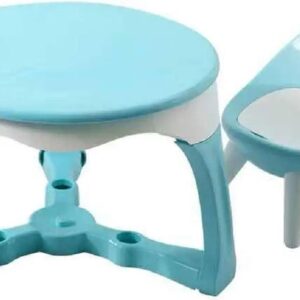 Kids Blue Plastic Table and Chair Set (Ages 1?5)