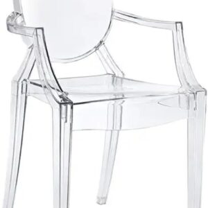 Clear Stackable Polycarbonate Armchair for Indoor & Outdoor Use