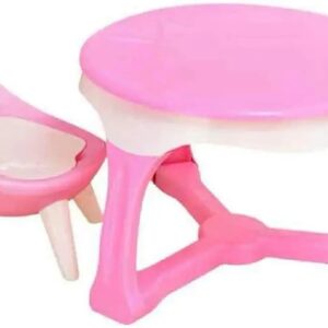 Kids Pink Plastic Table and Chair Set (Ages 1?5)