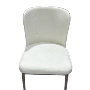 The Arctic White Minimalist Dining Chair