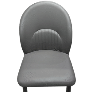 The Smoky Grey Ribbed Dining Chair