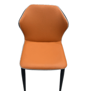 The Saffron Orange Hexagonal Dining Chair
