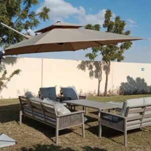 Oasis Weave & Wood Outdoor Lounge Set