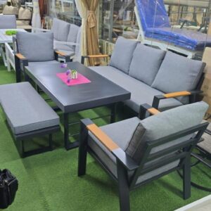 Soho Anthracite Outdoor Dining & Lounge Set