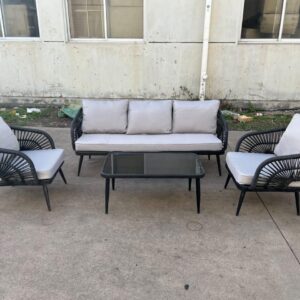 Onyx Serene Rope Weave Outdoor Lounge Set