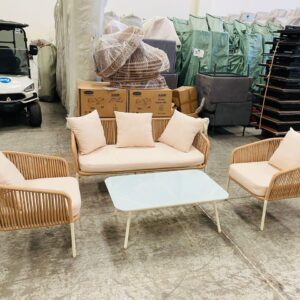 Oasis Natural Rope Weave Lounge Set