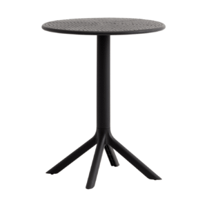 60cm Round Black Plastic Tea Table with Pedestal Base