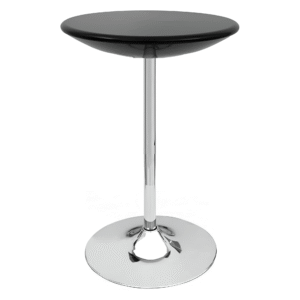 Fixed Height Bar Table with Steel Base Black