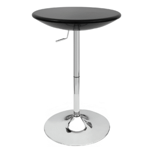 Adjustable Height Bar Table Black Steel Base