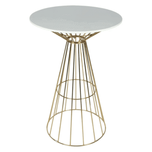 Round Gold Bar Table for Home and Pub