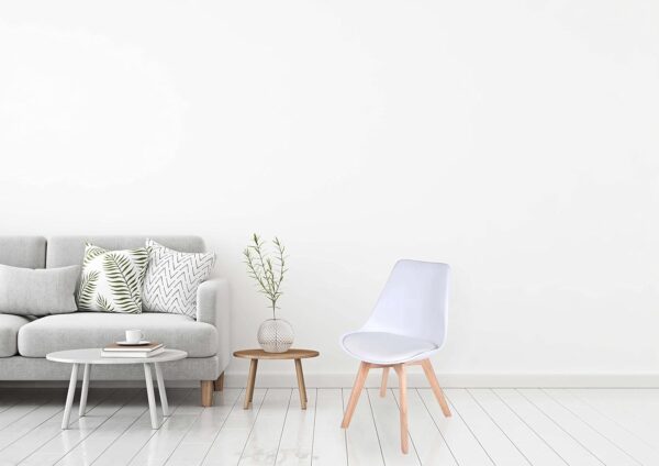 Mid-Century Modern Dining Chair with Wooden Legs