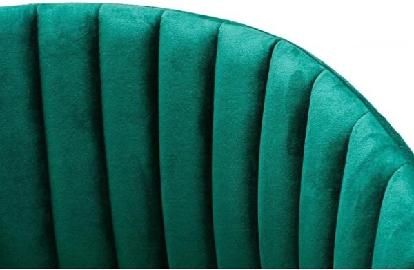 Green Velvet Dining Chair with Metal Legs
