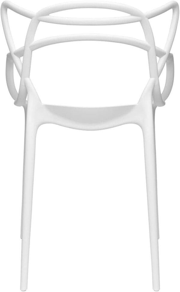 White Plastic Dining Chair for Kitchen or Lounge