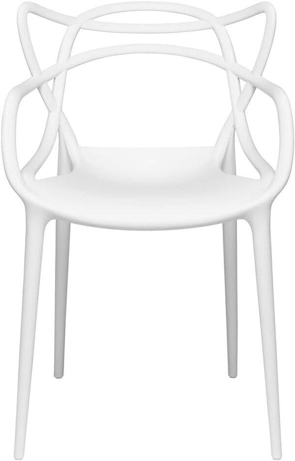 White Plastic Dining Chair for Kitchen or Lounge