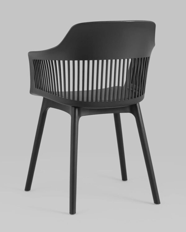 Black Plastic Dining Chair Set for Indoor and Outdoor Use