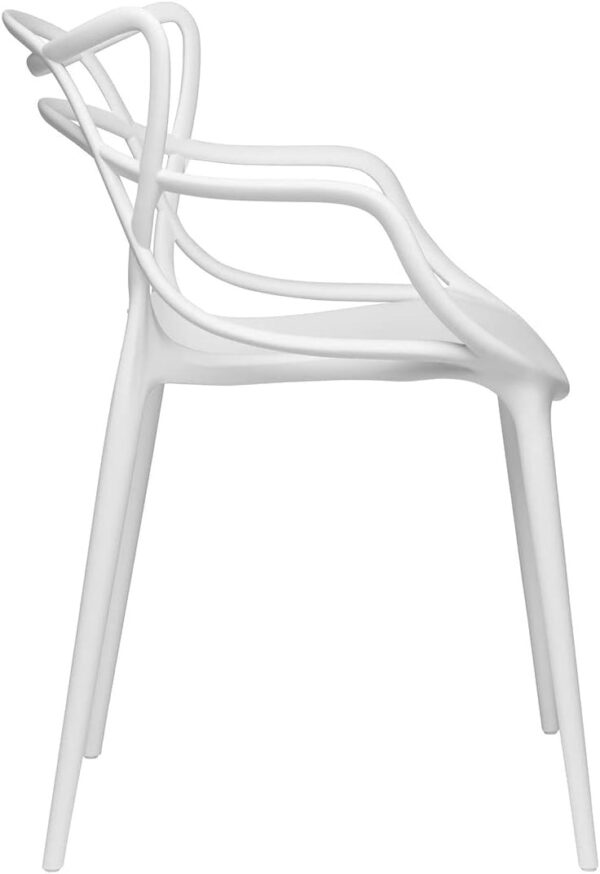 White Plastic Dining Chair for Kitchen or Lounge