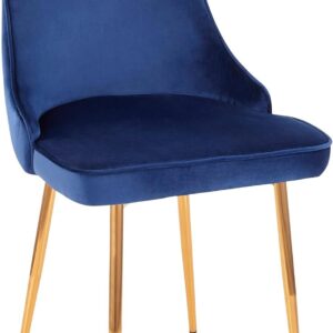 Blue Velvet Dining Chair for Home or Office Use