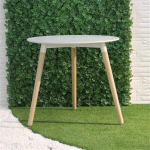 White Round MDF Coffee Table 80cm