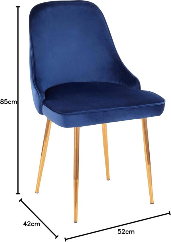 Blue Velvet Dining Chair for Home or Office Use