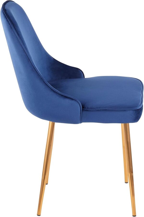 Blue Velvet Dining Chair for Home or Office Use
