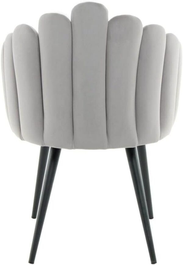 Light Grey Velvet Chair for Dining or Office