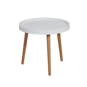 Blue Coffee Table with Solid Wood Legs