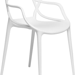 White Plastic Dining Chair for Kitchen or Lounge