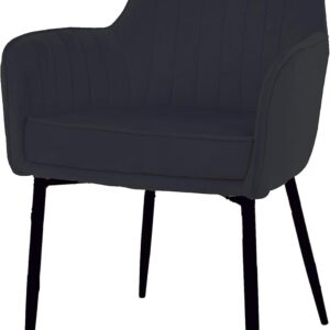 Black Velvet Dining Chair for Guest Room or Lounge