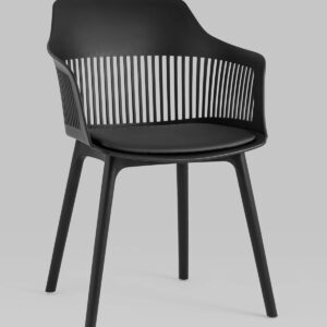 Black Plastic Dining Chair Set for Indoor and Outdoor Use