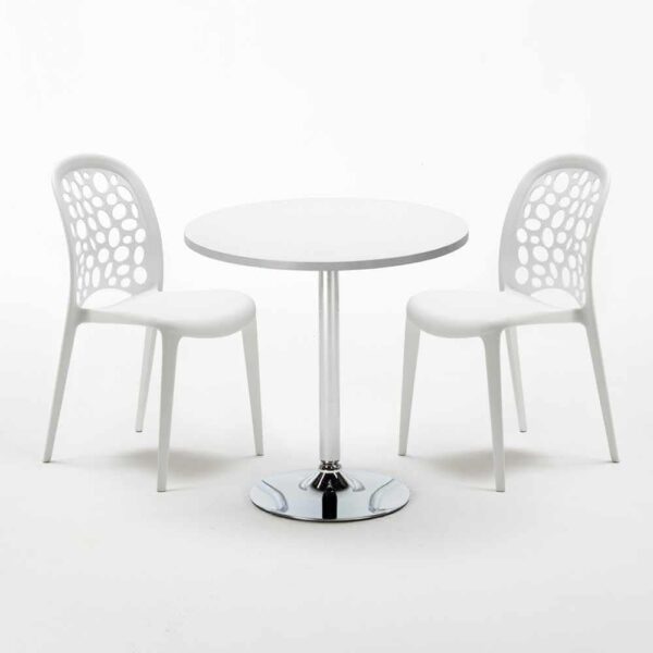 White Plastic Stackable Dining Chair for Garden or Balcony