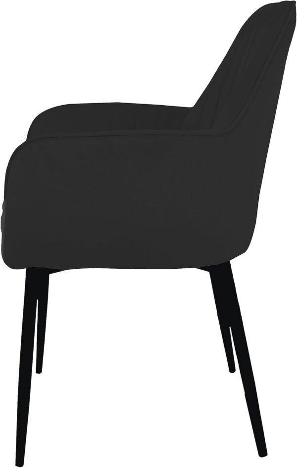 Black Velvet Dining Chair for Guest Room or Lounge